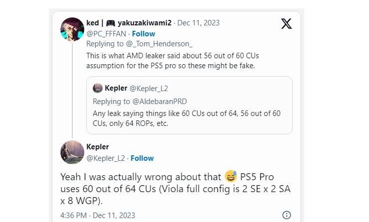 索尼PS5 Pro最新消息：GPU配60个CU 3840个流处理器